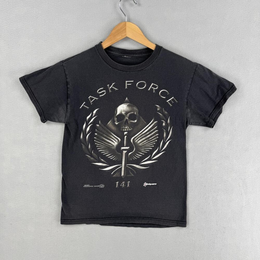 Call Of Duty Modern Warfare 2 Shirt Youth Large Black Graphic Task Force 141